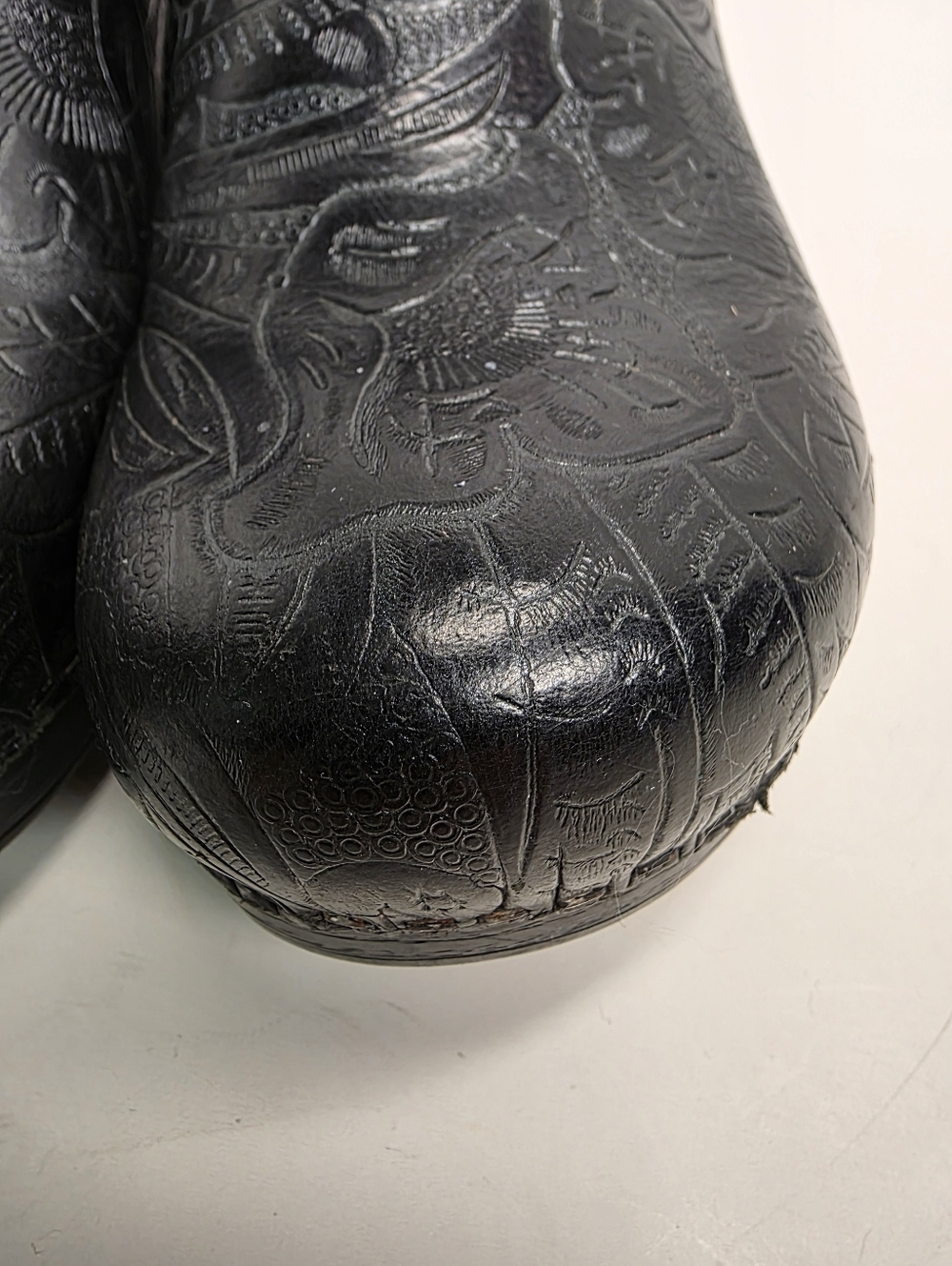 Dansko Black Embossed Leather Clogs - Picture 8 of 14